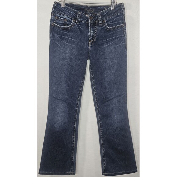 Silver Jeans Women's 28x33 Suki Bootcut Denim Western Glove Works Distressed - Picture 1 of 16